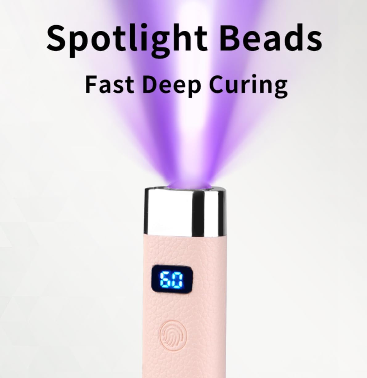 Light for Nails Handheld Cordless Nail Lamp,Rechargeable Nail Dryer with LED Display,Fast Curing Goosenecks Lamp with Auto Sensor DIY at Home (Pink)