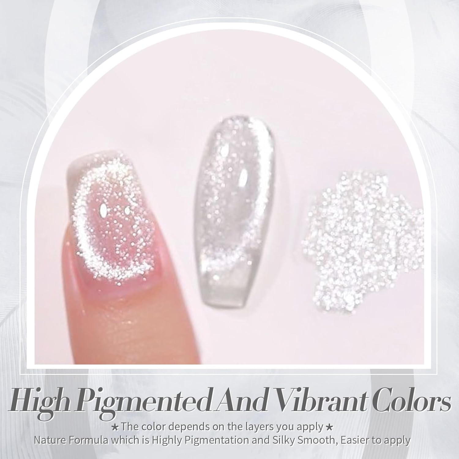 Cat Magnetic Eye Gel Nail Polish, Holographic Glitter Super Shine Gel Nail Polish Soak Off Led Nail Polish Nail Art Gel Manicure Salon DIY Gifts 15ML